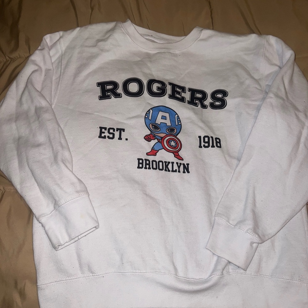 White Steve Rogers Brooklyn Sweatshirt